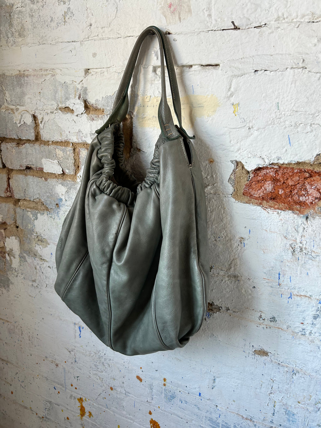 leather slouch bag