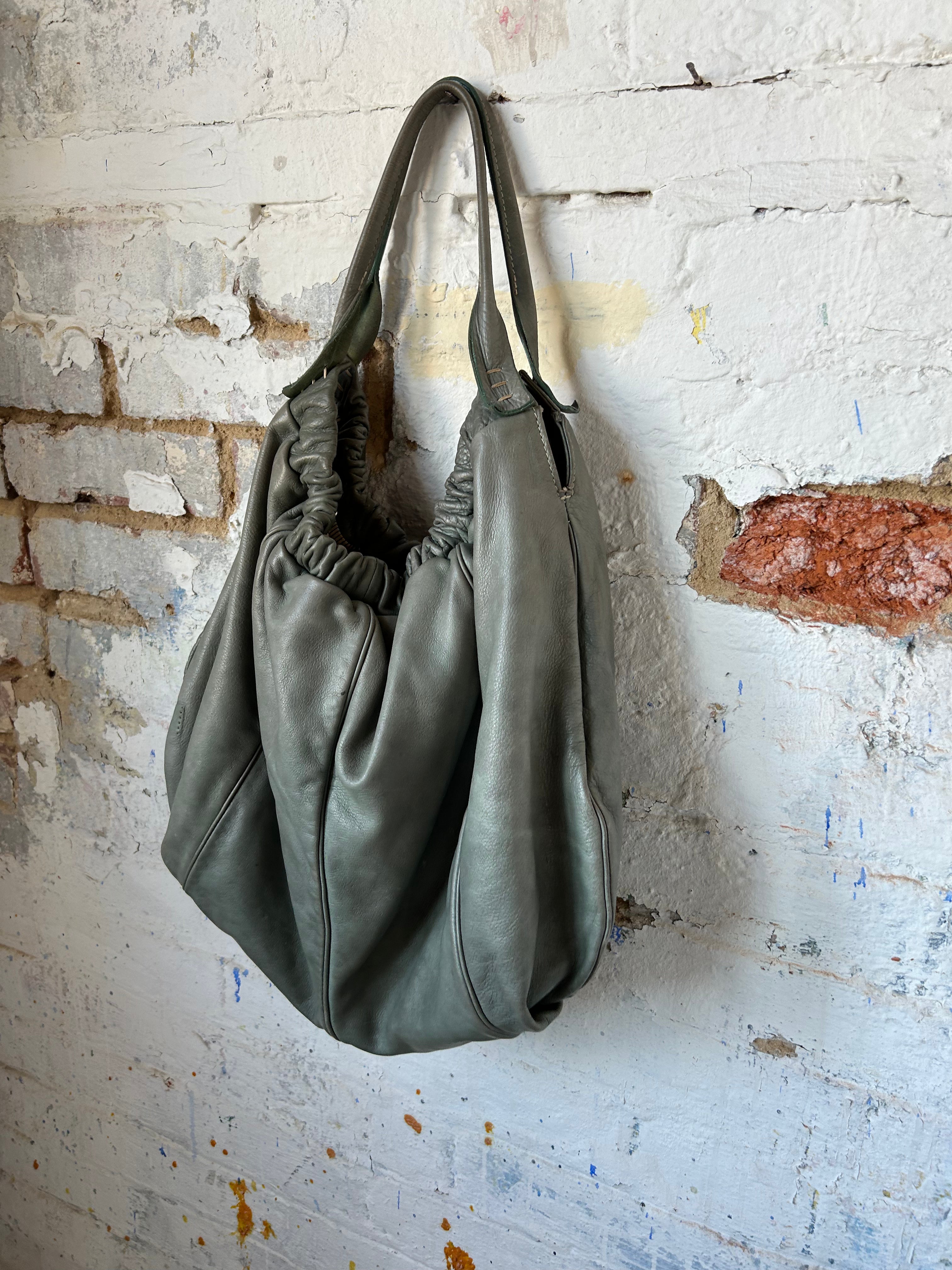 leather slouch bag