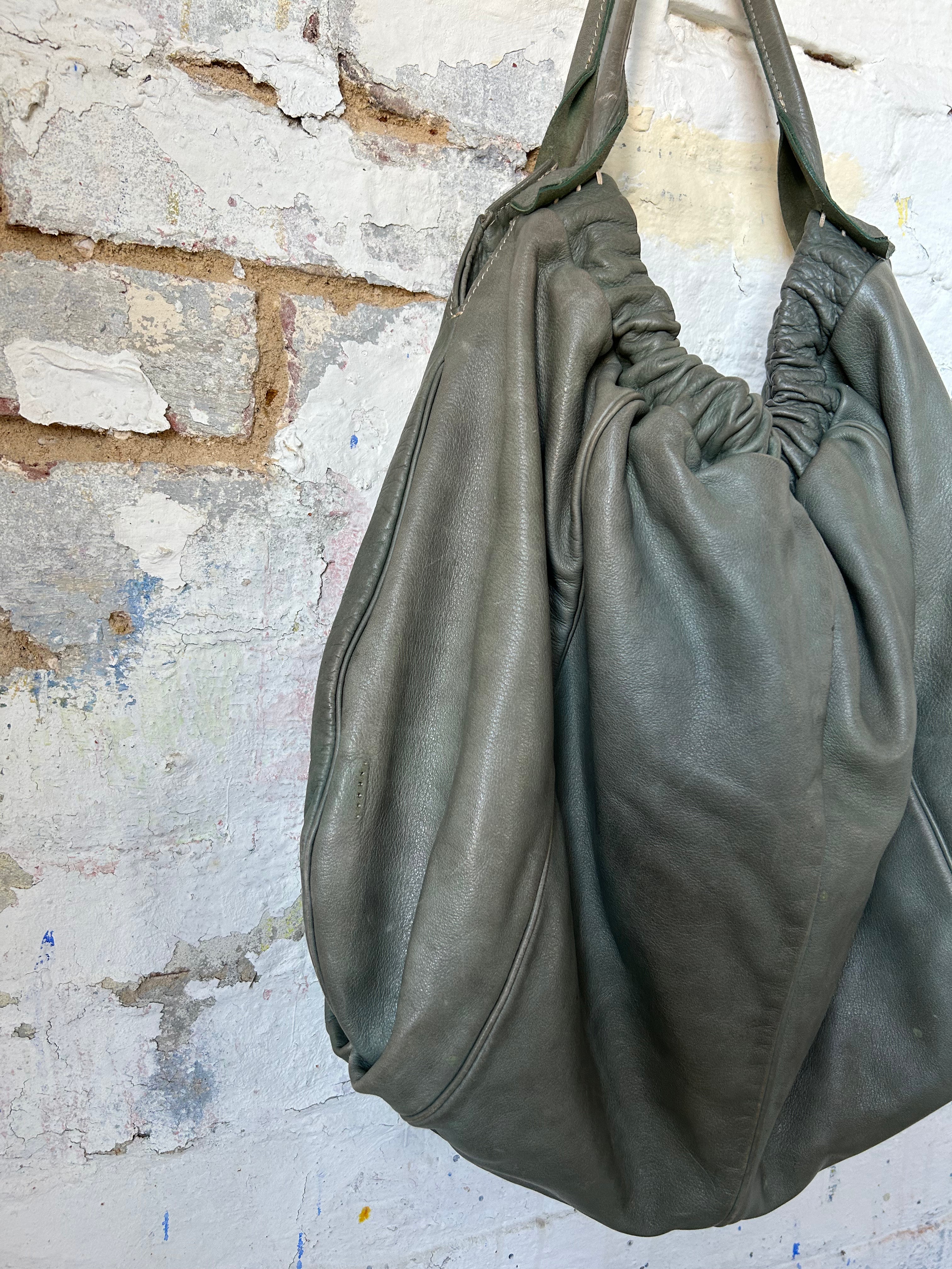 leather slouch bag