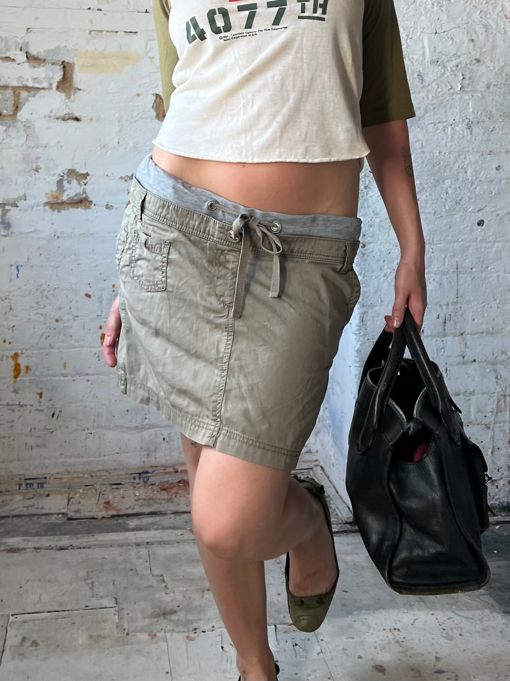 cargo mini skirt