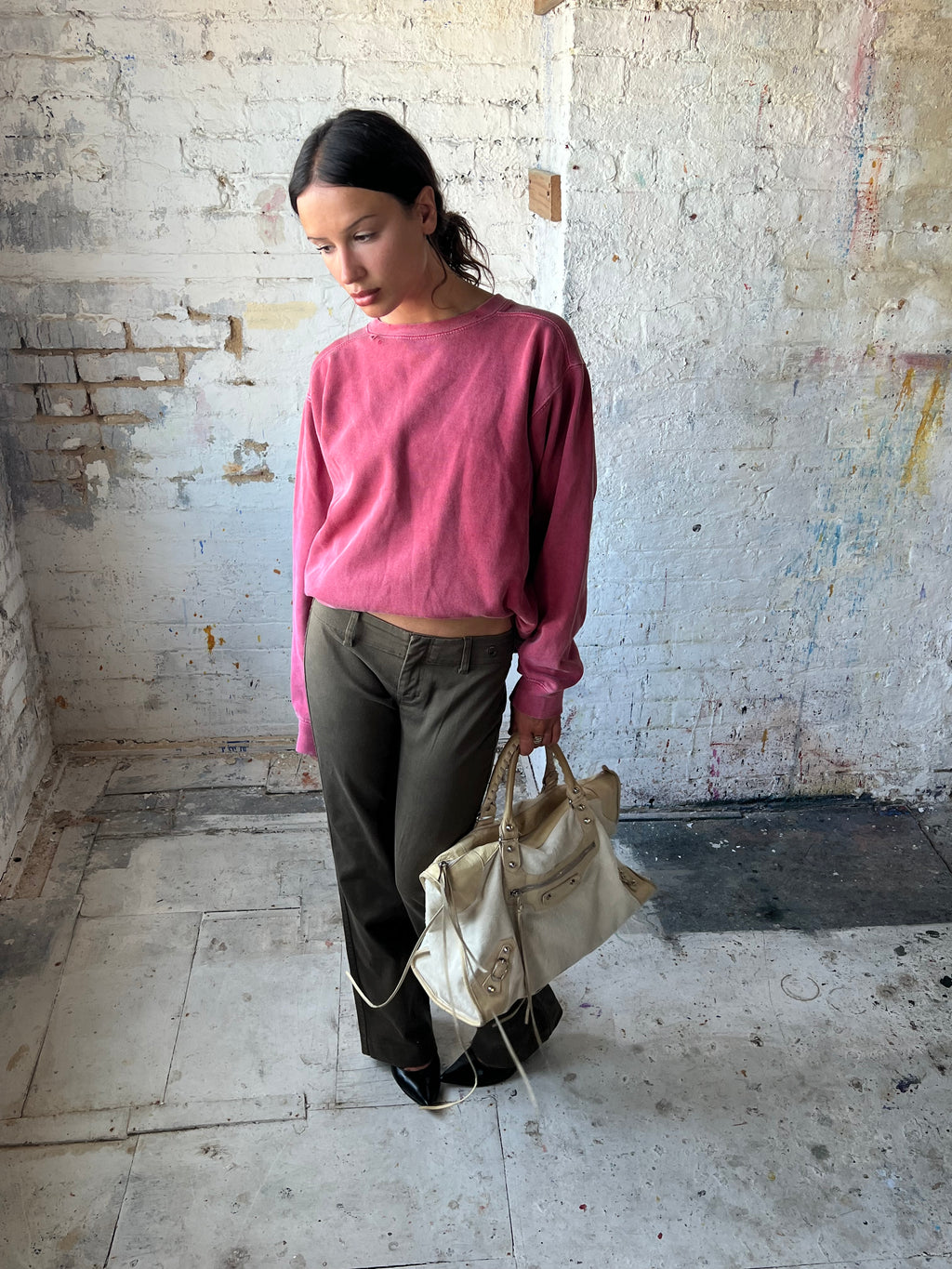diesel olive low rise trouser