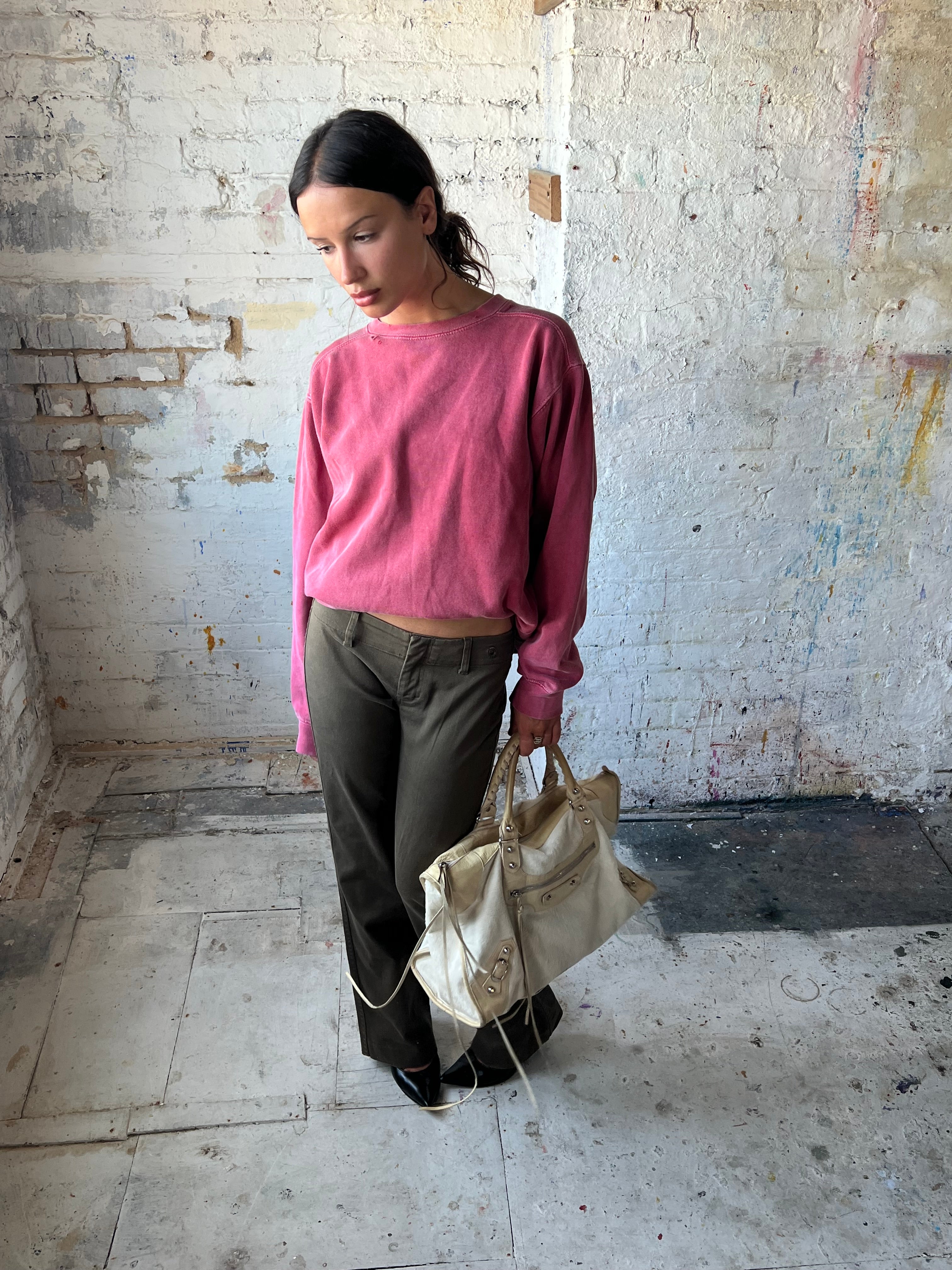 diesel olive low rise trouser