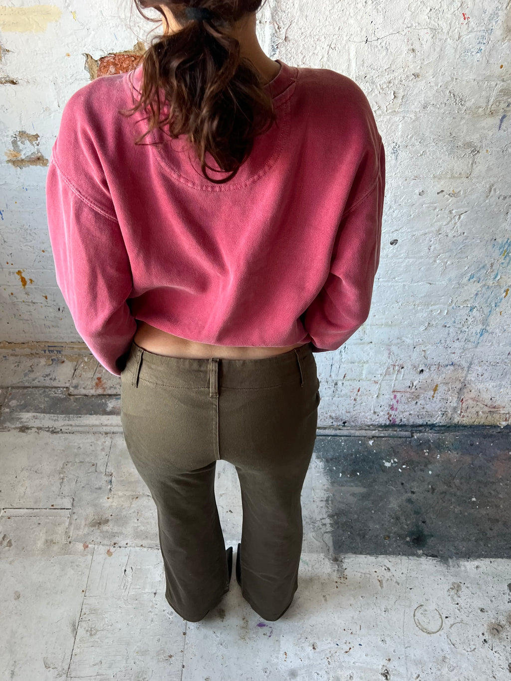 diesel olive low rise trouser