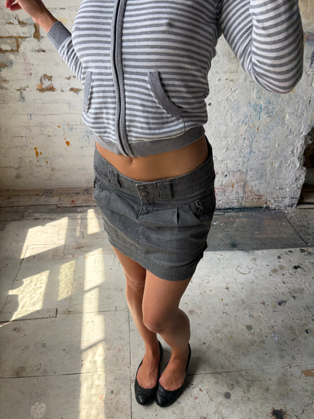 plaid mini skirt