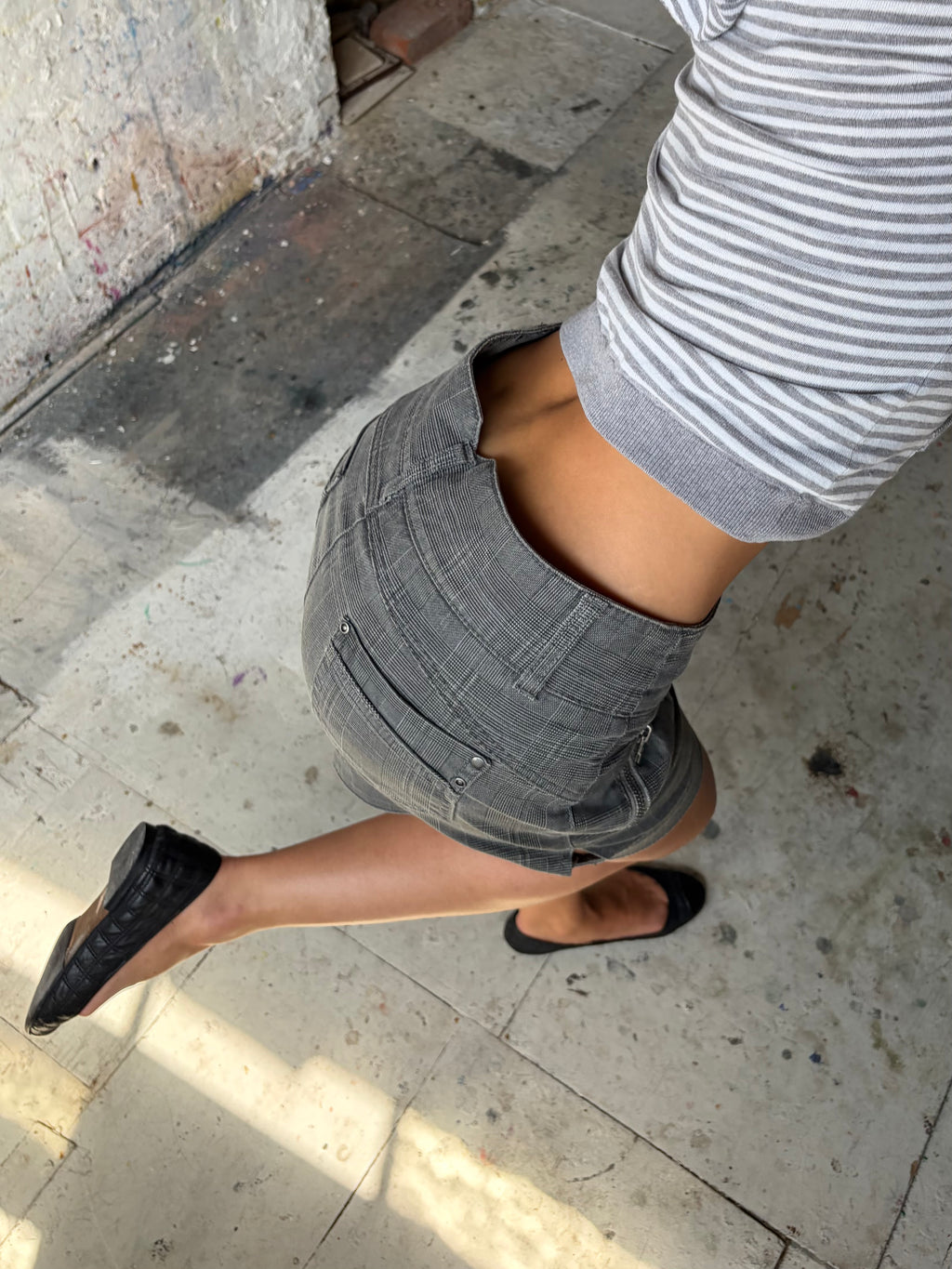 plaid mini skirt