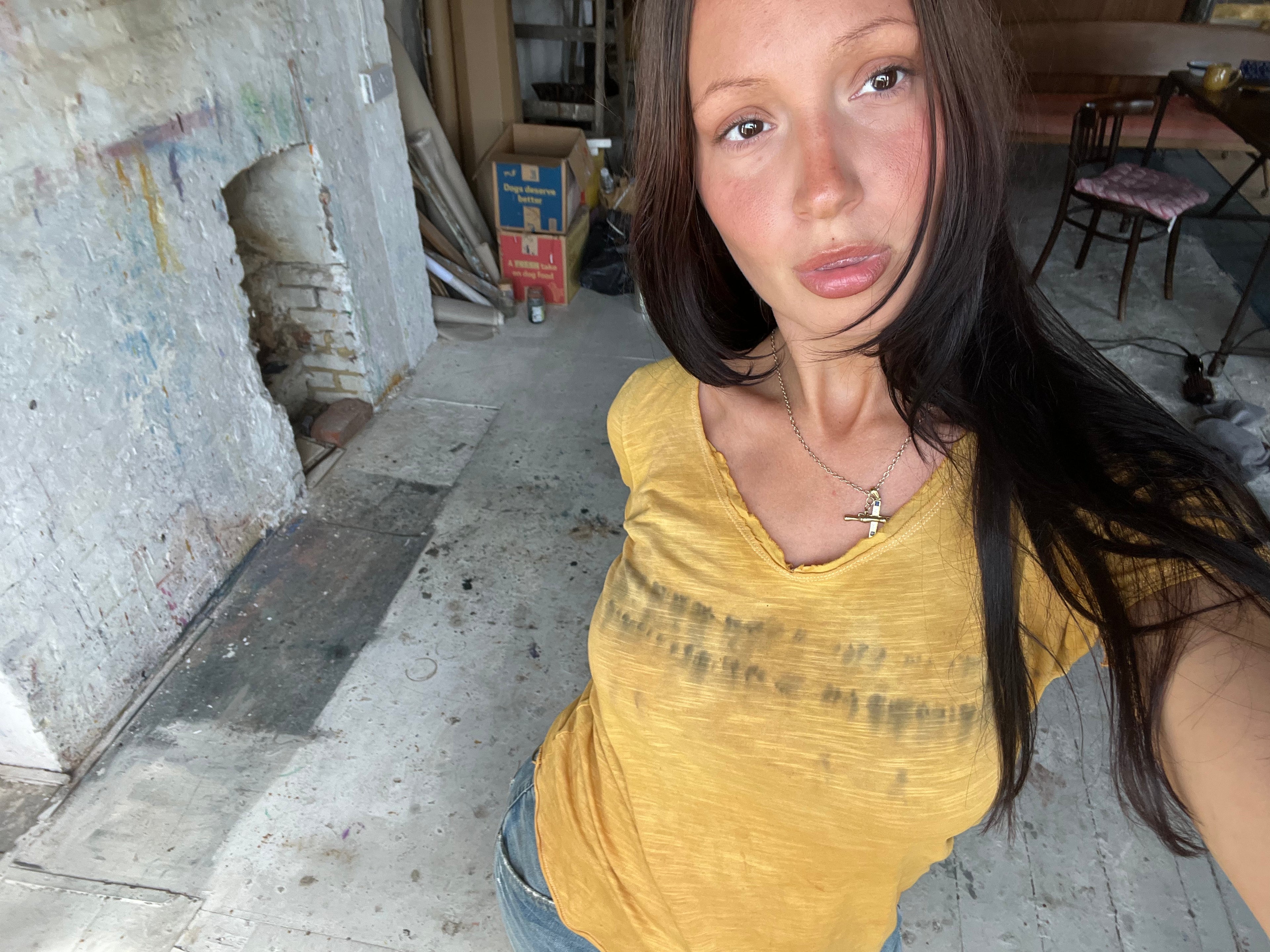 yellow tee