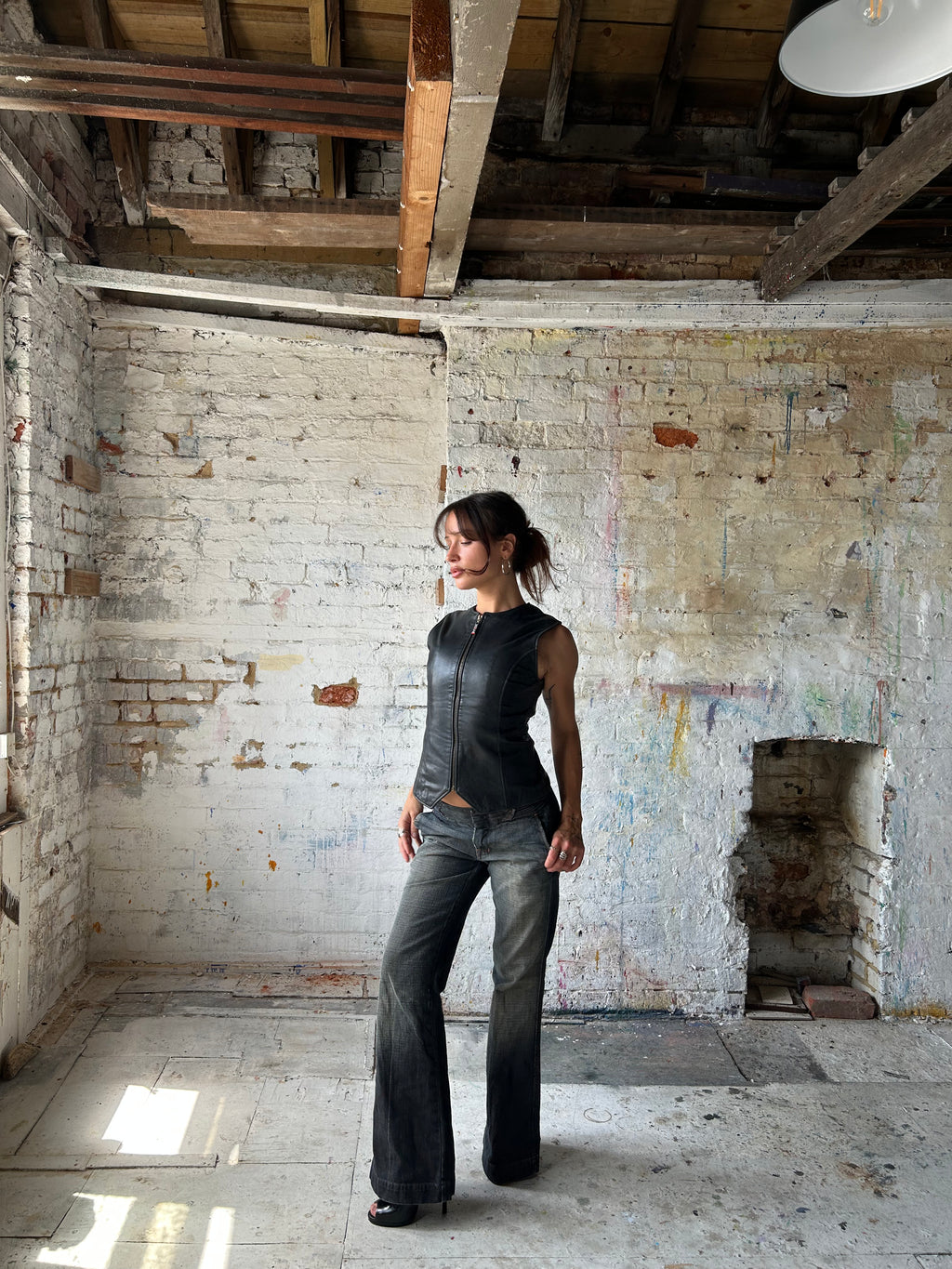 leather top