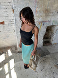 italian teal skirt